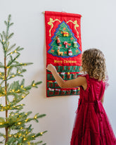Green Christmas Tree Advent Calendar With "Merry Christmas"